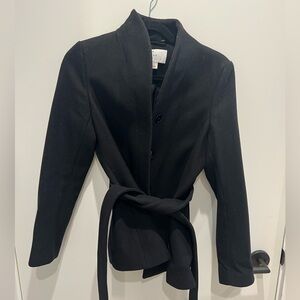 Reiss short Pea Coat with attached belt. Wool/Poly/Cashmere blend.